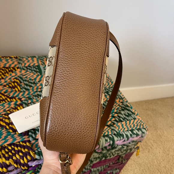 Gucci Bree Crossbody Canvas Leather Bag Purse - Picture 7 of 9